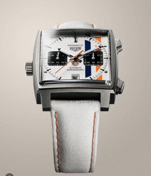 Tag Heuer Monaco X Gulf Edition white