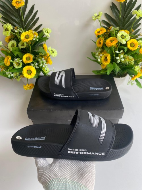 Alternative view of SKECHER HYPER BURST SLIDE BLACK WHITE