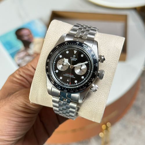 Tudor Black Bay Chrono Black Dial Jubilee Strap