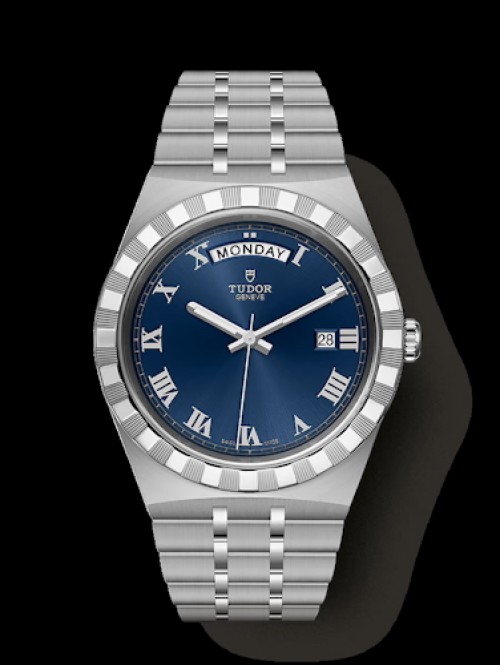Tudor Royal Day Date Silver Blue