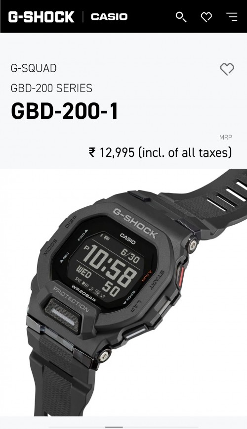 Casi O G Shock GBD 200 Series
