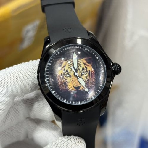 Alternative view of Corum Big Bubble 52 Tiger Edition Black