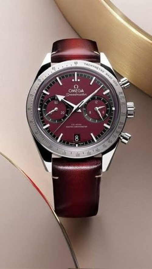 OMEGA SPEEDMASTER CHRONOGRAPH MAROON