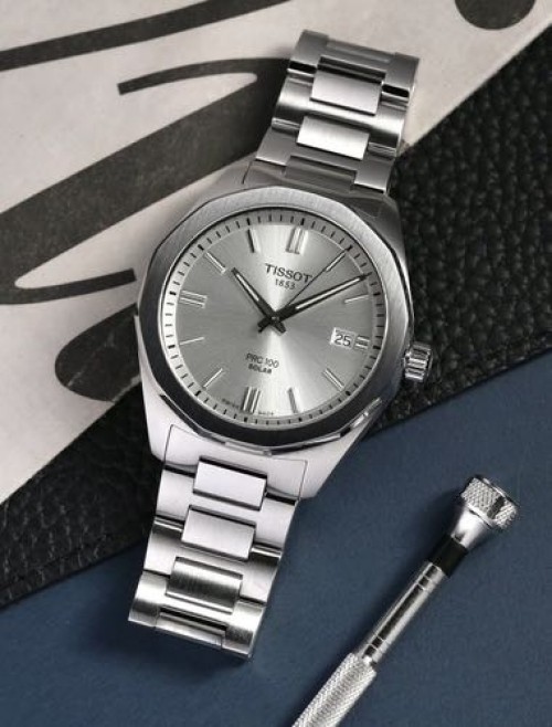 Tissot PRC Solar 100 Silver White