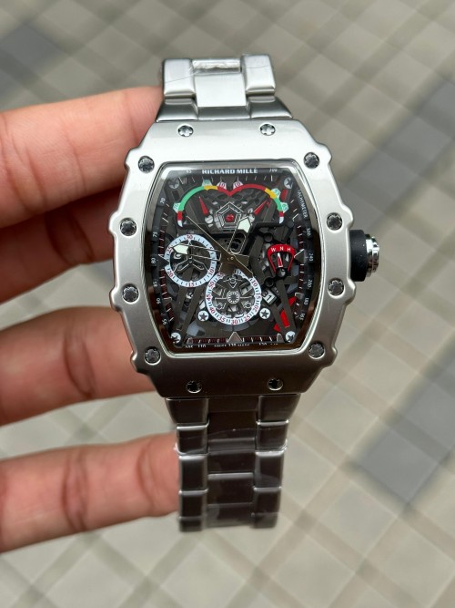 Richard Mill E Silver Black Chain