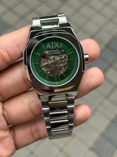 Arman I Exchange Skeleton Square Open Machine Silver Green