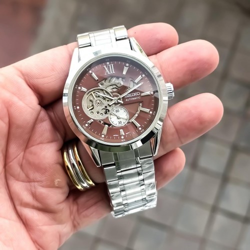 Seiko Automatic Silver Brown