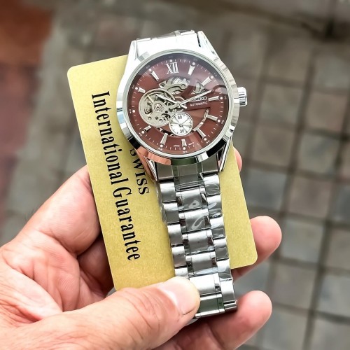 Seiko Automatic Silver Brown