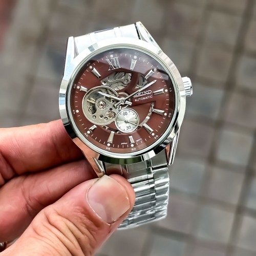 Seiko Automatic Silver Brown
