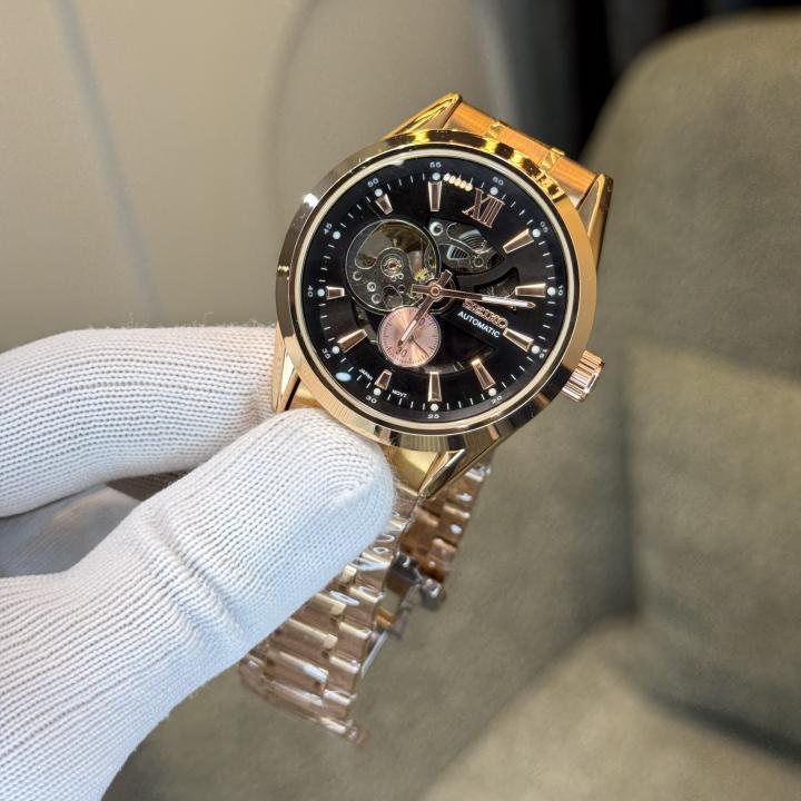 Alternative view of Seiko Automatic RosegoldBlack 066