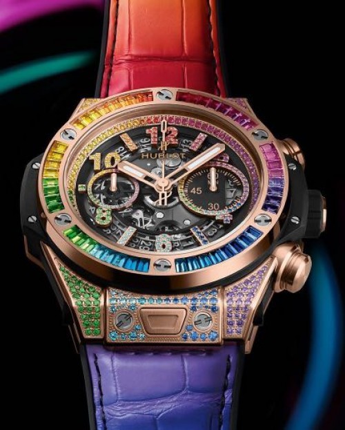 Alternative view of Hublot Big Bang Unico King Rainbow Quartz