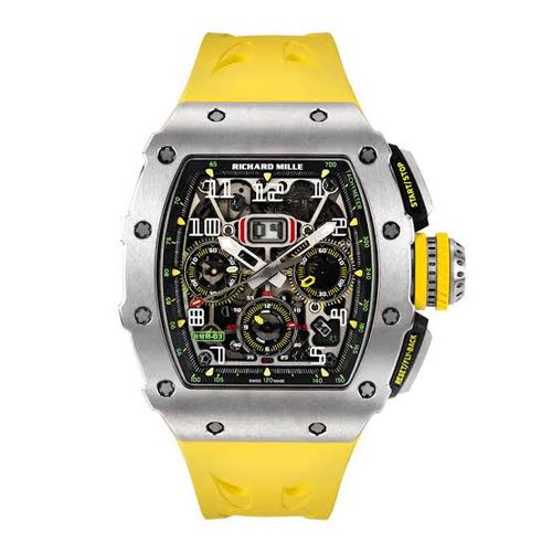 Richard Mille RM 11 03 Silver Yellow Strap