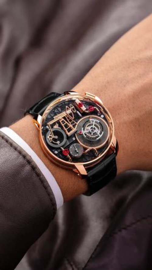 Jacob Co Oil Pump Black Rose Gold (1st Quality)