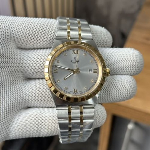 Tudor Royal Day Date Silver Gold Grey Dial