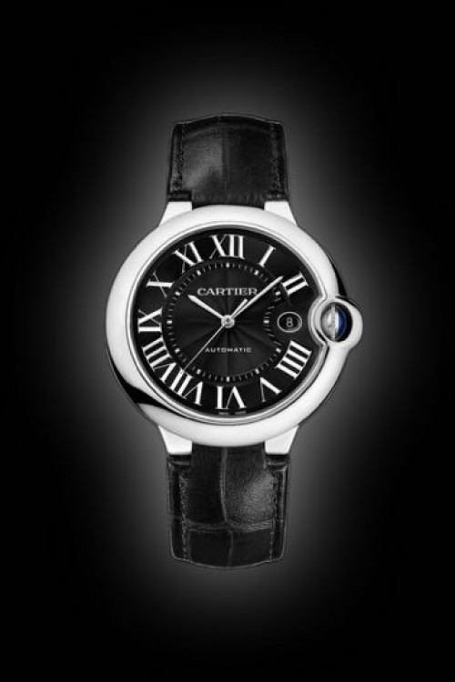 CARTIER BALLON BLEU BLACK SILVER AUTOMATIC