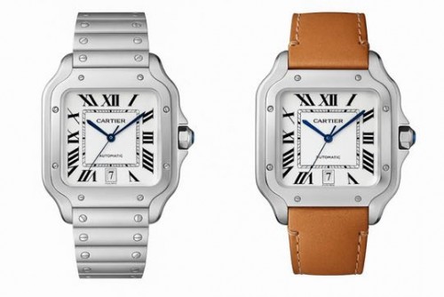 Cartier Santos White With Extra Strap