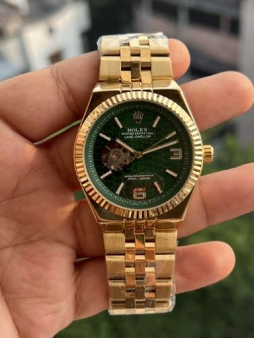 ROLEX LAND DWELLER GOLD GREEN