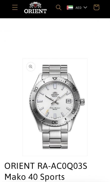 Orient Mako 40 Sports Automatic Store Article White W196