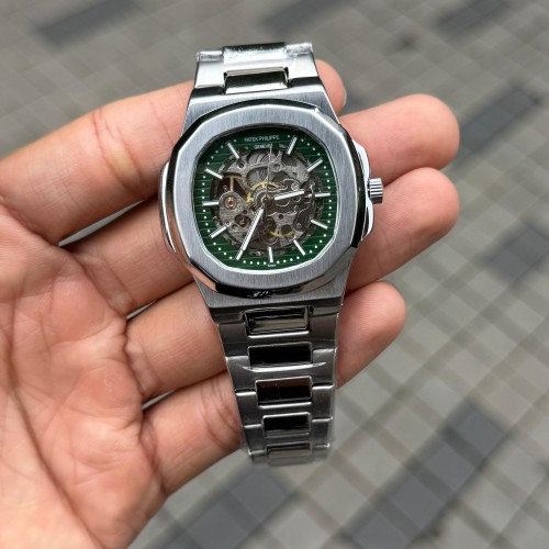 Alternative view of Patek Phillip E Nautilus Automatic Silver Green