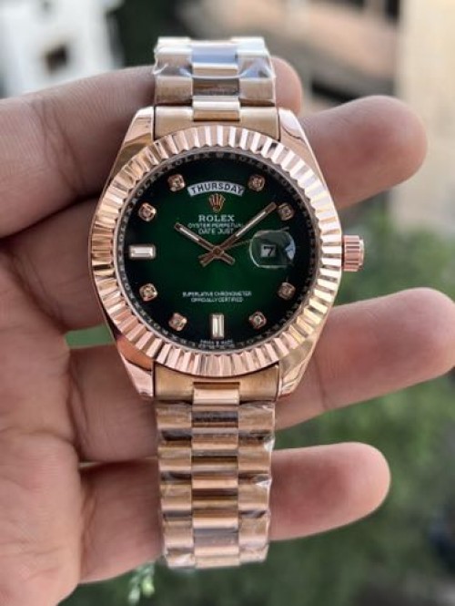 ROLEX DAY DATE COPPER GREEN SWIFT MOVEMENT