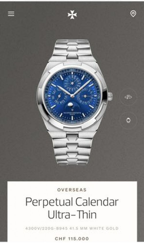 VACHERON CONSTANTIN Perpetual Calendar Ultra Thin Blue Dial