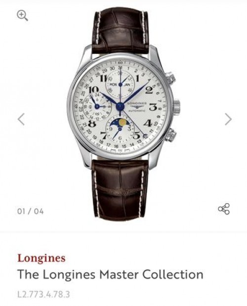 Longines Master Chrono Moonphase Authentic Store Quality With Extra Metal Strap With OG Box