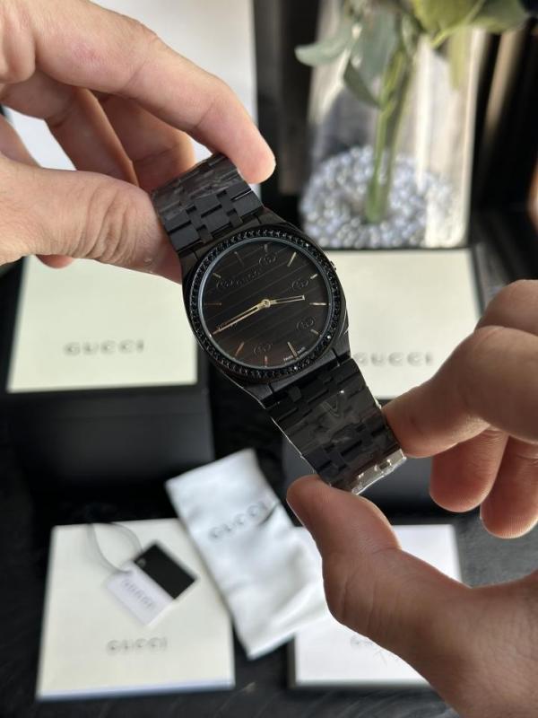 Gucc I 25H Premium GG Print Watch