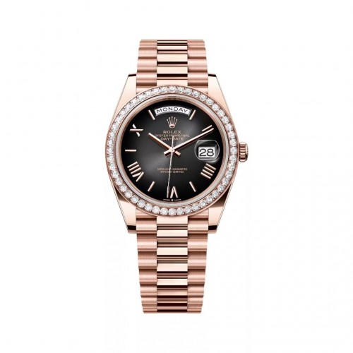 Rolexx DayDate Rose Gold Ombre Diamond Zr Yz