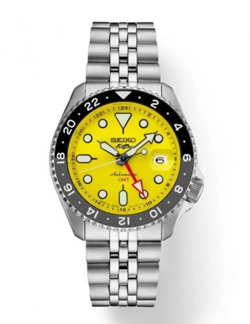 Seiko Sports 5 GMT Yellow