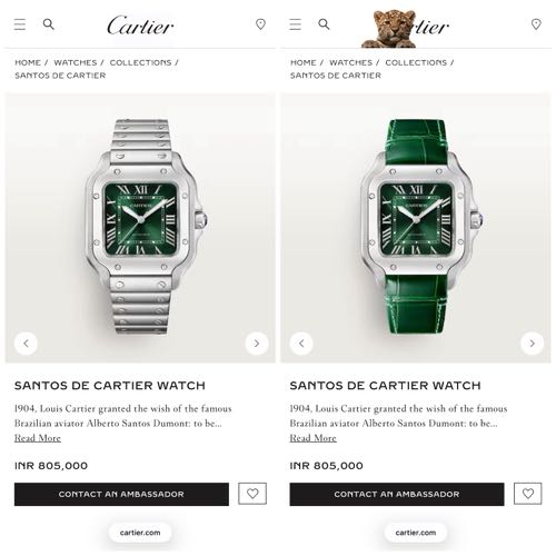 Cartier Santos With Extra Strap