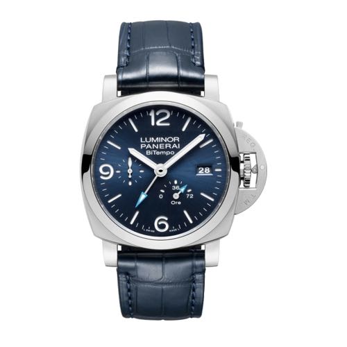 Luminor Panerai Bitempo Power Reserve Blue Silver