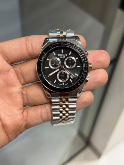 Tisso T 1853 PR516 Two Tone Black Dial