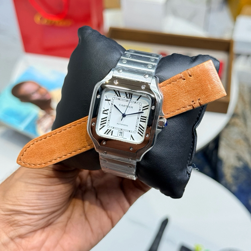 Cartier Santos With Extra Strap