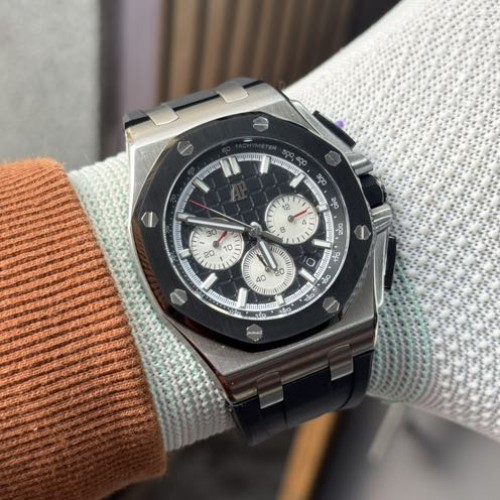 Audemars Piguet Chronograph Black Silver Quartz