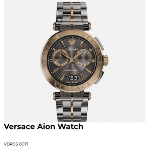 Versace Aion Chronograph Black Metal Authentic Store Quality