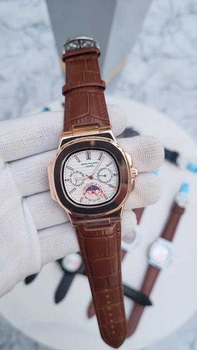 PATEK PHILIPPE SUN MOON BROWN RG WHITE DIAL 378