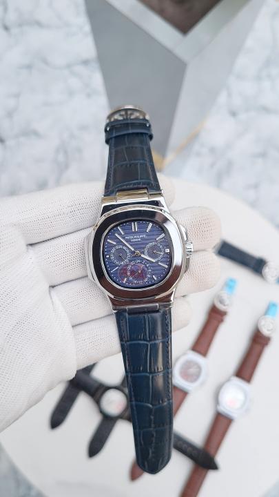 PATEK PHILIPPE SUN MOON BLUE SILVER BLUE DIAL 378