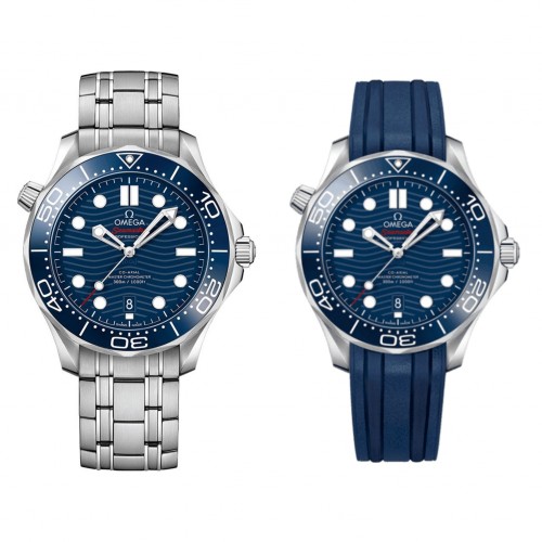 Omegaa Sea Master Diver 300m Blue With Extra Strap