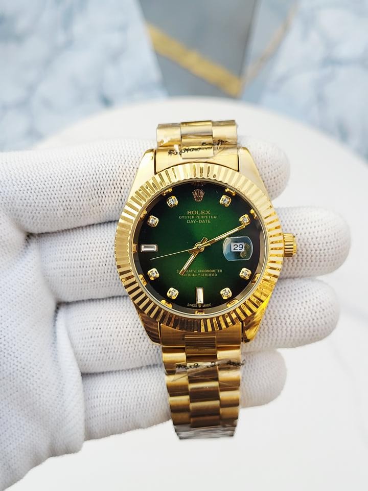 ROLEX JUSTDATE GOLD GREEN DIAMOND DIAL 294