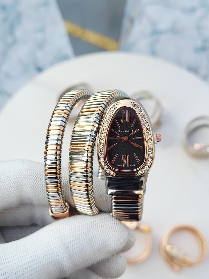 BVLGARI SNAKE TWOTONE BLACK DIAL 350