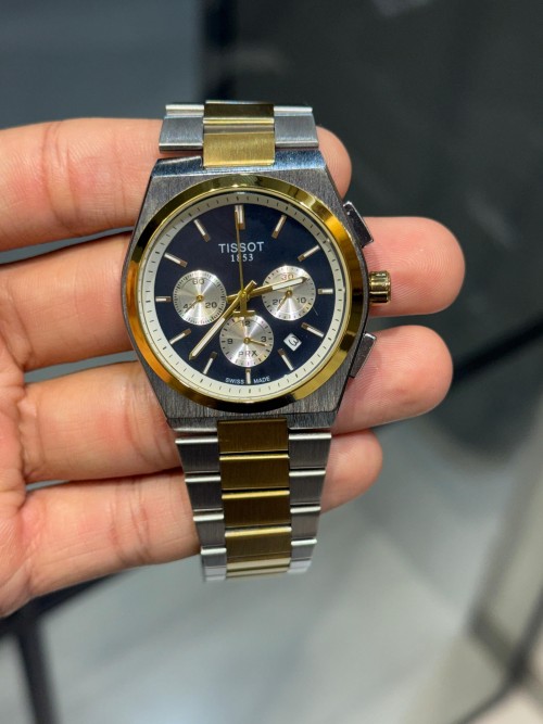 Alternative view of Tisso T PRX Chronograph Two Tone Blue Dial