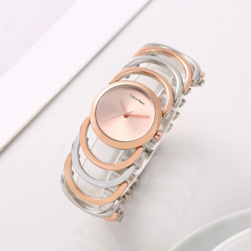 Calvin Klei N Women Two Tone Pink Dial