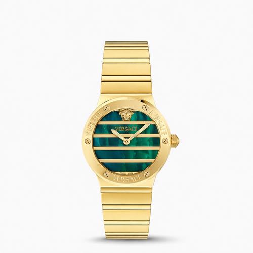 Authentic Showroom Quality Versace Greca Logo Pearl Dial Watch For Her