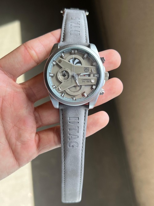 Tag Heue R CR 7 Grey Leather