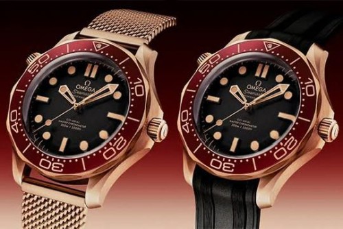 OMEGA Seamaster Diver 300M In Bronze Gold And Burgundy With Extra Strap