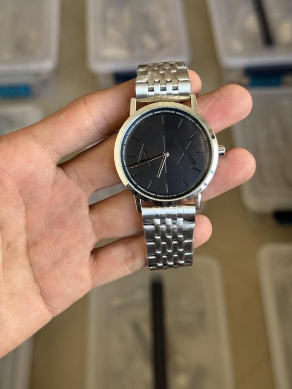 Arman I Exchange AX Silver Black Premium Watch