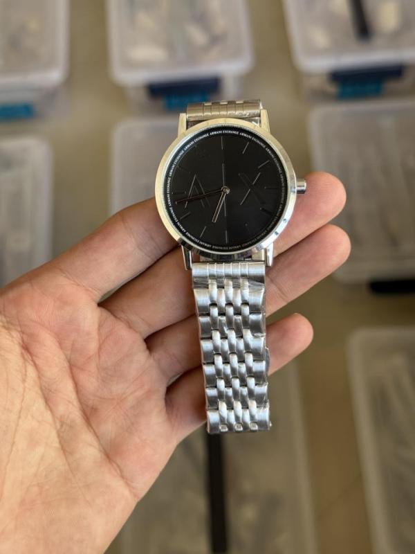 Alternative view of Arman I Exchange AX Silver Black Premium Watch