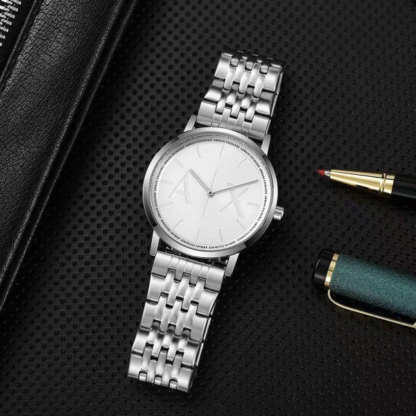 Alternative view of Arman I Exchange AX Silver White Premium Watch