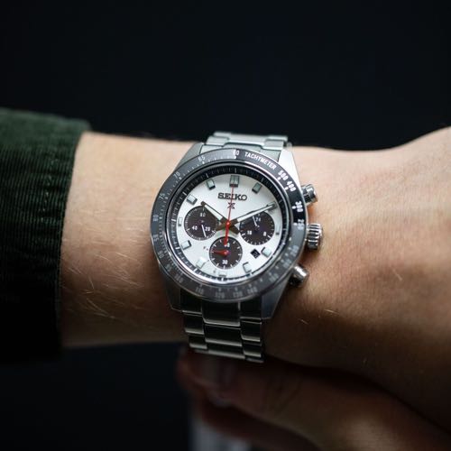 Seiko Prospex Speedtimer Solar Chronograph With Silver Dial