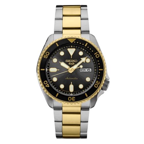 Seiko Sports 5 Charcoal Dial Two Tone
